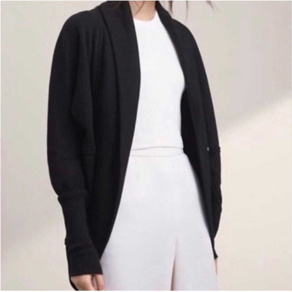 Aritzia Wilfred Free Diderot Cocoon Oversized Cardigan Dark Academia GrungeGoth - Picture 3 of 8